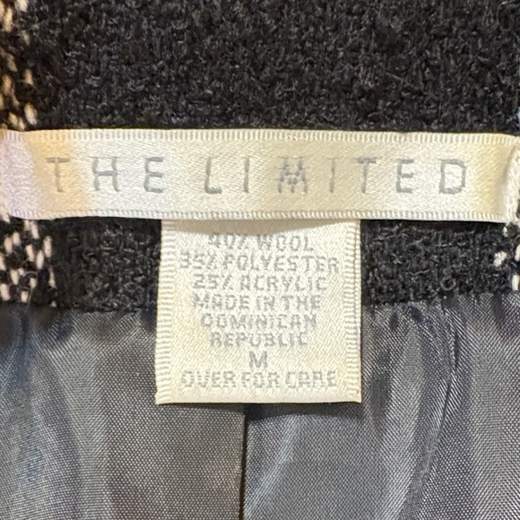 Vintage The Limited Black/White Checked Mini Skirt (sz 10) & Blazer (Medium) - Picture 4 of 16